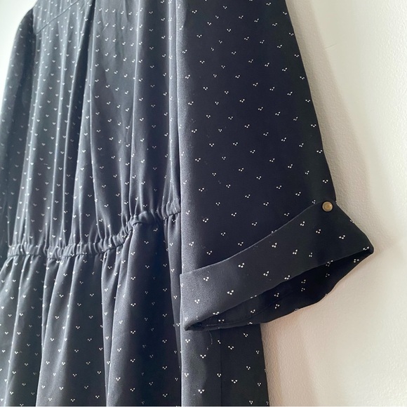 Monk & Lou by Plenty • Polka Dot Crepe Dress Sz M - Picture 4 of 7